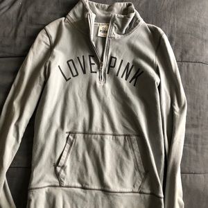 zip up crew neck